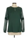 Allegra K Long Sleeve Blouse In Green