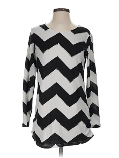 Pre-owned Allegra K Long Sleeve T-shirt In Silver