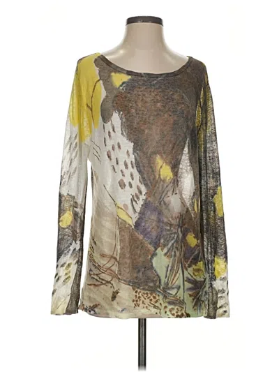 Pre-owned Allegra K Pullover Sweater In Gold