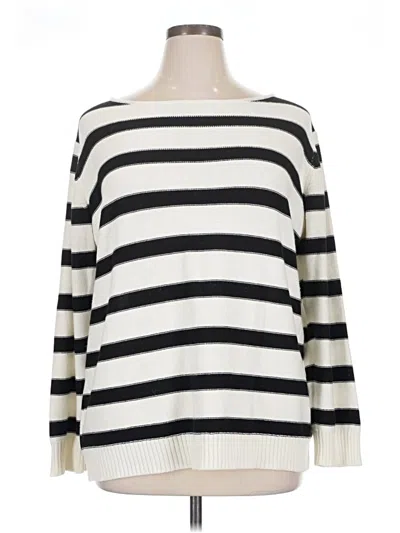 Pre-owned Allegra K Pullover Sweater In White