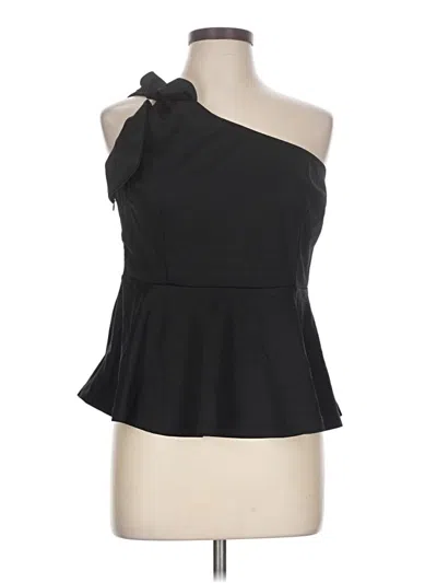 Pre-owned Allegra K Sleeveless Blouse In Black