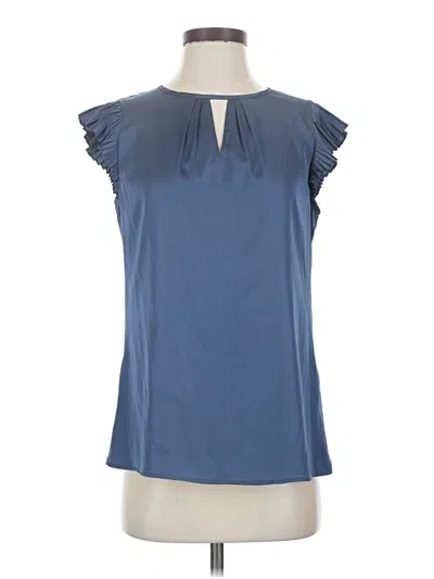 Pre-owned Allegra K Sleeveless Blouse In Blue
