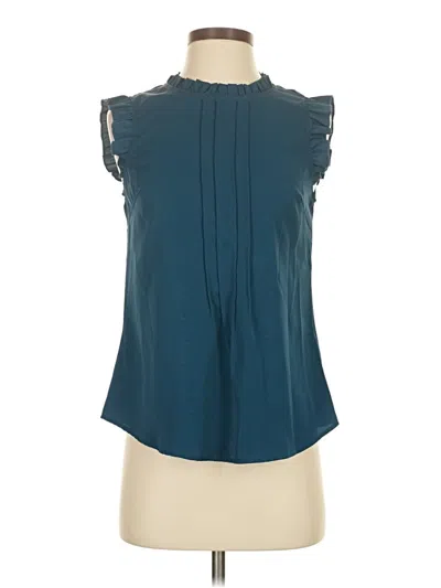 Pre-owned Allegra K Sleeveless Blouse In Blue