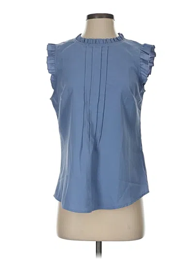 Pre-owned Allegra K Sleeveless Blouse In Blue