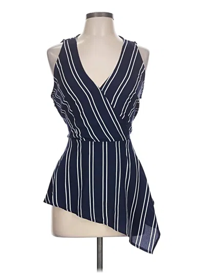 Pre-owned Allegra K Sleeveless Blouse In Blue