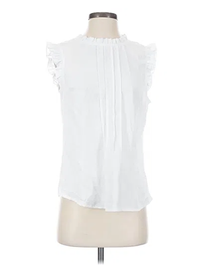 Pre-owned Allegra K Sleeveless Blouse In White