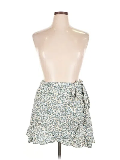 Pre-owned Allegra K Sleeveless Top Teal Strapless Neckline Tops In Blue