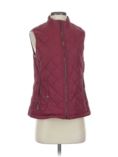 Pre-owned Allegra K Vest In Burgundy