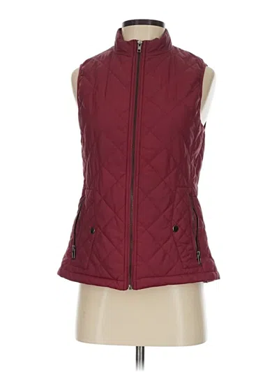 Pre-owned Allegra K Vest In Burgundy