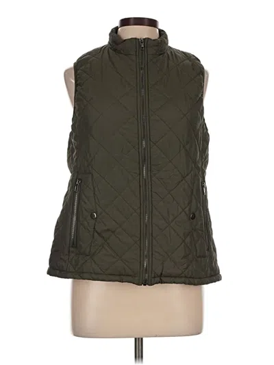 Pre-owned Allegra K Vest In Green