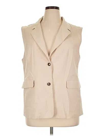 Pre-owned Allegra K Vest In Ivory