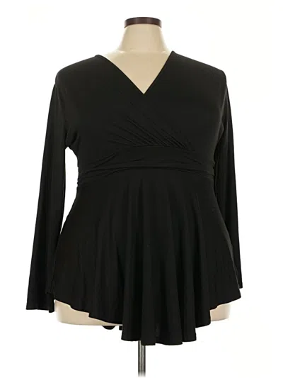 Pre-owned Allegrace Long Sleeve Blouse In Black