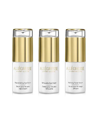 Allegresse 24k Eye Cream + Eye Serum + Facial Serum 3pc Set