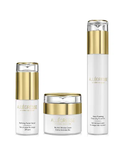 Allegresse 24k Facial Serum + Facial Gel+ Wrinkle Cream 3pc Set