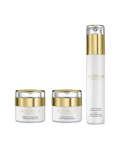 Allegresse 24k Moisturizer + Night Cream + Facial Gel 3pc Set