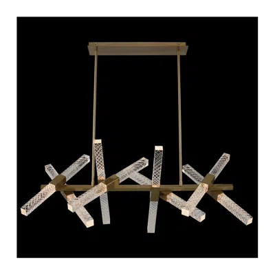 Allegri Apollo 47"w Gold 16-light Led Island Pendant Light