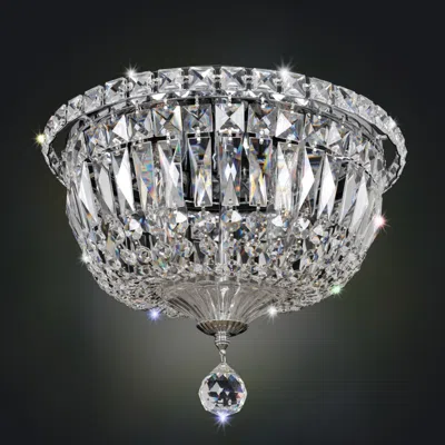 Allegri Betti 12" Wide Chrome Crystal Ceiling Light