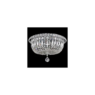 Allegri Betti 14" Wide Chrome Crystal Ceiling Light