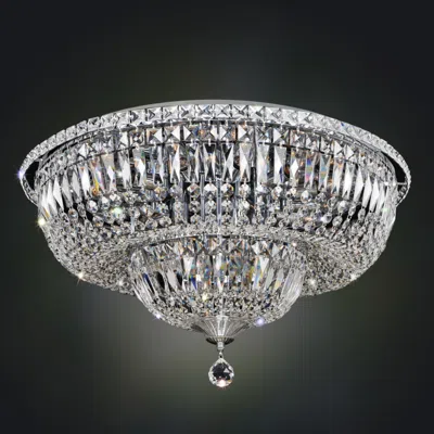 Allegri Betti 24" Wide Chrome Crystal Ceiling Light