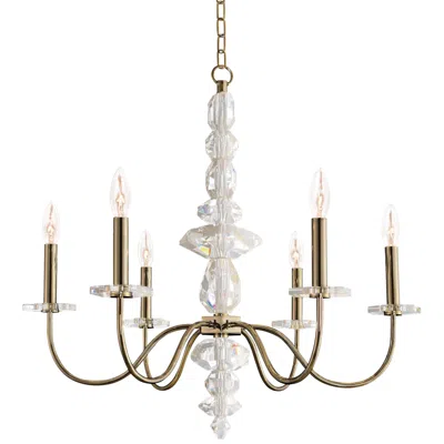 Allegri Bolivar 24" Wide Champagne Gold 6-light Chandelier
