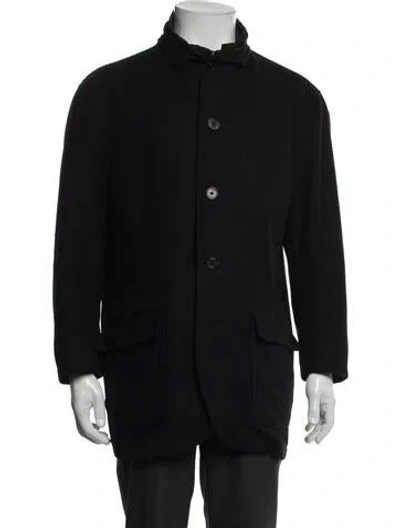Pre-owned Allegri Cashmere Utility Jacket In Black