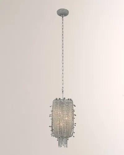 Allegri Crystal By Kalco Lighting 10" Cielo Mini Pendant Light In Metallic