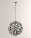 Allegri Crystal By Kalco Lighting 18" Alta Orb Pendant Light In Metallic