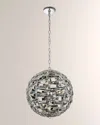 Allegri Crystal By Kalco Lighting 18" Alta Orb Pendant Light In Polished Chrome