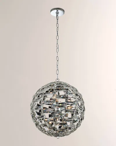 Allegri Crystal By Kalco Lighting 18" Alta Orb Pendant Light In Metallic