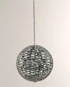 Allegri Crystal By Kalco Lighting 26" Alta Orb Pendant Light In Metallic