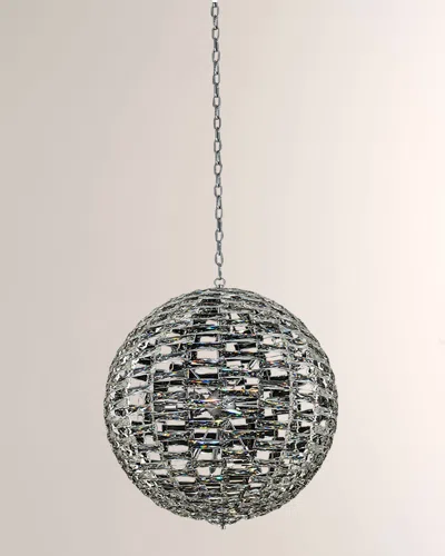 Allegri Crystal By Kalco Lighting 26" Alta Orb Pendant Light In Metallic