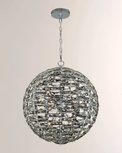 Allegri Crystal By Kalco Lighting 36" Alta Orb Pendant Light In Metallic