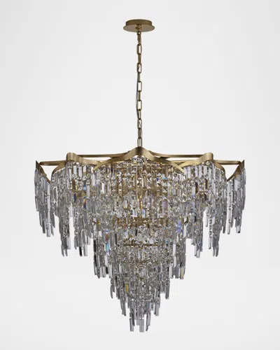Allegri Crystal By Kalco Lighting Cadere 40" 24-light Crystal Chandelier In Gold