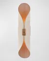 Allegri Crystal By Kalco Lighting Cape Led Wall Sconce In Satin Brass Cream