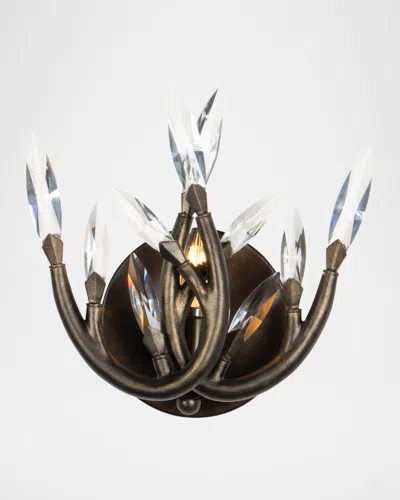 Allegri Crystal By Kalco Lighting Chalet 10" Wall Sconce In Brown