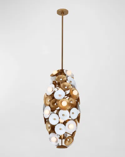 Allegri Crystal By Kalco Lighting Damask Large Foyer Light In Gold