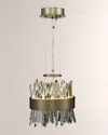 Allegri Crystal By Kalco Lighting Glacier 10" Led Mini Pendant In Green