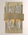 Allegri Crystal By Kalco Lighting Glacier 10" Led Wall Sconce In Brushed Champagne Gold