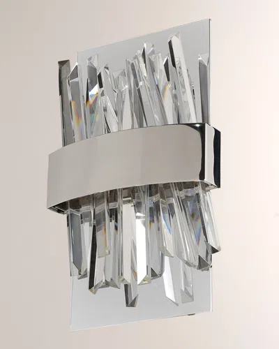 Allegri Crystal By Kalco Lighting Glacier 10" Led Wall Sconce In Metallic