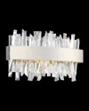 Allegri Crystal By Kalco Lighting Glacier 12" Led Bath Vanity Light In Polished Chrome