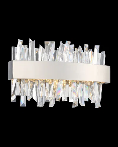 Allegri Crystal By Kalco Lighting Glacier 12" Led Bath Vanity Light In Transparent