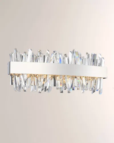 Allegri Crystal By Kalco Lighting Glacier 18" Led Bath Vanity Light In Grey