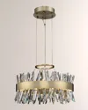 Allegri Crystal By Kalco Lighting Glacier 20" Led Round Chandelier In Brushed Champagne Gold
