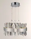 Allegri Crystal By Kalco Lighting Glacier 20" Led Round Chandelier In Polished Chrome