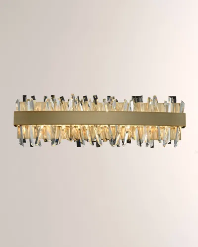 Allegri Crystal By Kalco Lighting Glacier 24" Led Bath Vanity Light In Gold