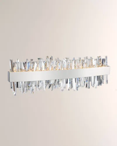 Allegri Crystal By Kalco Lighting Glacier 24" Led Bath Vanity Light In Multi