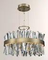 Allegri Crystal By Kalco Lighting Glacier 25" Led Round Chandelier In Brushed Champagne Gold