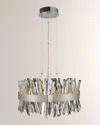 Allegri Crystal By Kalco Lighting Glacier 25" Led Round Pendant Light In Gray