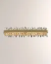 Allegri Crystal By Kalco Lighting Glacier 32" Led Bath Vanity Light In Brushed Champagne Gold