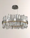 Allegri Crystal By Kalco Lighting Glacier 32" Round Led Pendant Light In Metallic